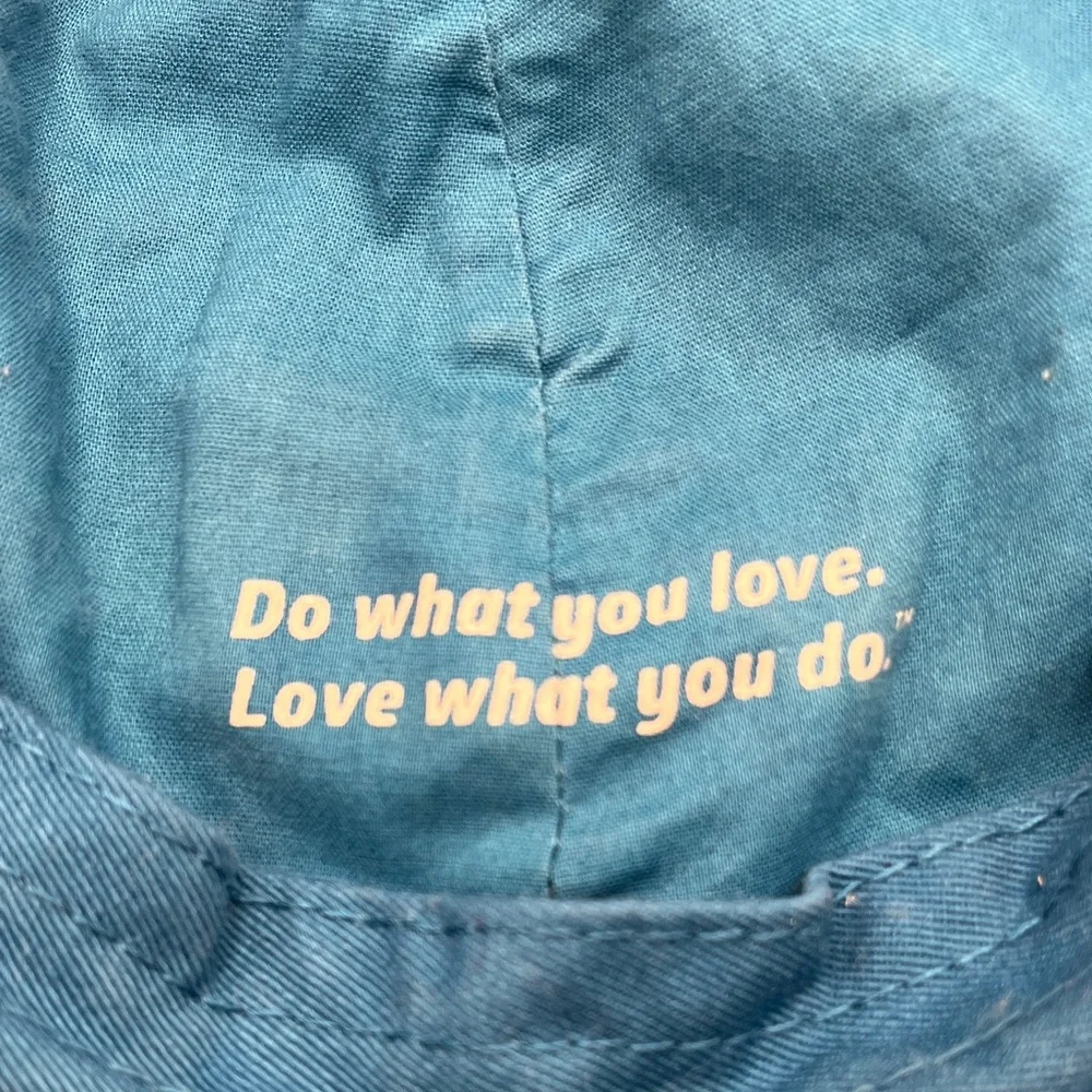 Life Is Good Sky Blue Baseball Hat with Pink Heart Patch